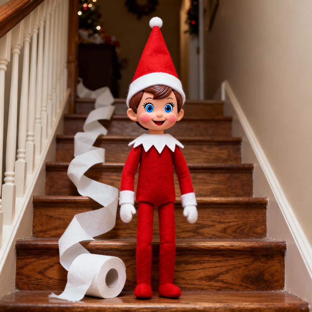 Elf on Christmas tree